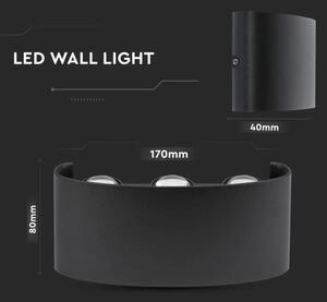 Applique LED da esterno 6xLED/6W/230V IP54 3000K nera