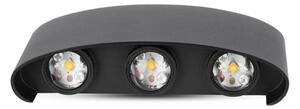 Applique LED da esterno 6xLED/6W/230V IP54 3000K nera