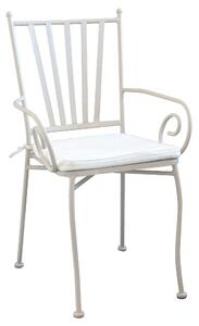 VENTUS - poltrona da giardino in acciaio completa di cuscino