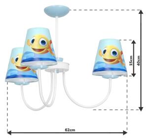 Lampadario per bambini su palo FISH 3xE14/40W/230V