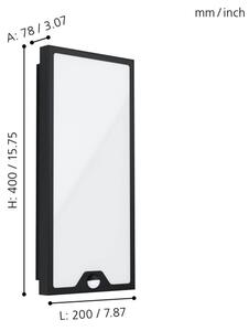 Eglo 99521 - Luce LED da esterno con sensore CASAZZA LED/16W/230V IP44
