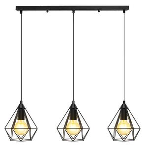 Lampadario da soffitto Triple Nero opaco 3 x E27 Aigostar
