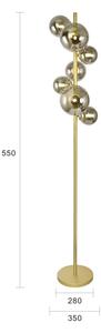 Brilagi - Lampada LED da terra MILLA 7xG9/3W/230V oro/fumé
