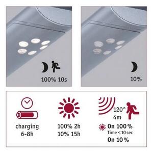 Paulmann 94261 - LED/1,2W IP44 Applique solare con sensore ILIAS 3,7V