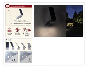 Paulmann 94261 - LED/1,2W IP44 Applique solare con sensore ILIAS 3,7V