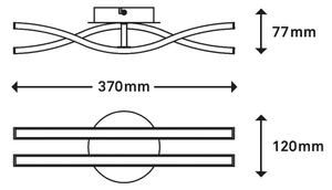 Briloner 3194-029 - Lampadario LED da superficie GO 2xLED/6W/230V