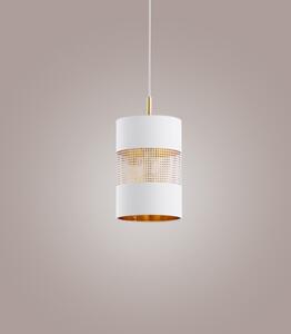 Lampadario su filo BOGART 1xE27/15W/230V bianco/oro