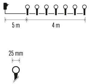 Catena luminosa LED da esterno 40 LED/9 m IP44 multicolore