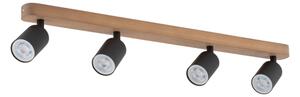 Faretto TOP WOOD 4xGU10/10W/230V nero/legno