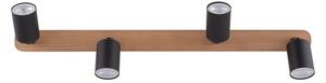Faretto TOP WOOD 4xGU10/10W/230V nero/legno