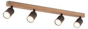 Faretto TOP WOOD 4xGU10/10W/230V nero/legno