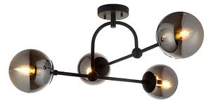 Endon 106662 - Lampadario a plafone ONTARIO 4xE14/7W/230V nero/fumé