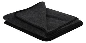 Coperta in lana merino nera, 220 x 200 cm - Native Natural