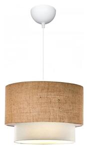 Lampadario a sospensione con cavo AYD 1xE27/15W/230V beige/bianco