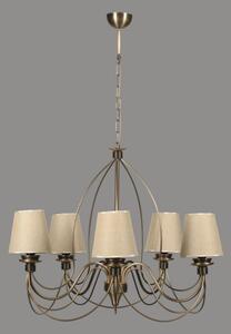 Lampadario a catena CLASSIC 5xE14/40W/230V bronzo/beige