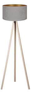 Brilagi - Lampada con piedistallo VELVET 1xE27/60W/230V beige/grigio