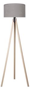 Brilagi - Lampada con piedistallo VELVET 1xE27/60W/230V beige/grigio