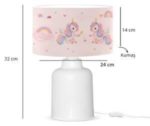 Lampada per bambini CANDY 1xE27/40W/230V rosa/bianco