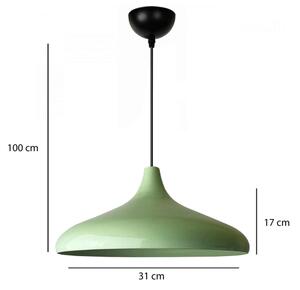 Lampadario a sospensione VULCANO 1xE27/40W/230V verde