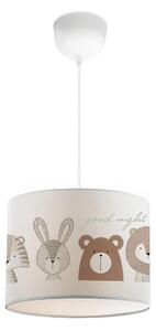 Lampadario per bambini CANDY 1xE27/40W/230V bianco/marrone
