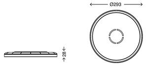 Briloner 3391-014 - Plafoniera LED FREE LED/18W/230V d. 29 cm
