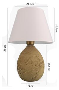 Lampada da tavolo RAMZES 1xE27/40W/230V bianca/marrone