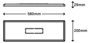 Briloner 3394-015 - Plafoniera LED FREE LED/22W/230V 58x20 cm