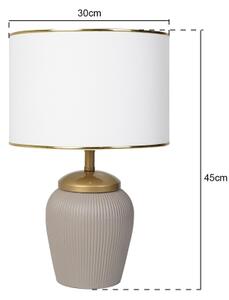 Lampada da tavolo RAMZES 1xE27/40W/230V bianca/beige