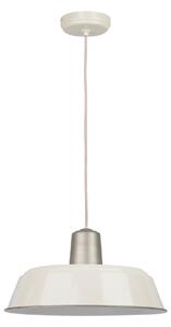 Lampadario Industriale Milky crema in ferro, D. 38 cm, L. 120 cm, INSPIRE