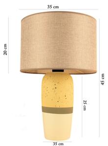 Lampada da tavolo RAMZES 1xE27/40W/230V beige/giallo