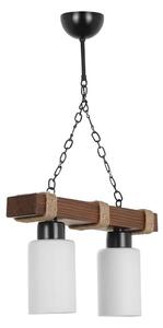 Lampadario a catena JASMIN 2xE27/40W/230V marrone/bianco