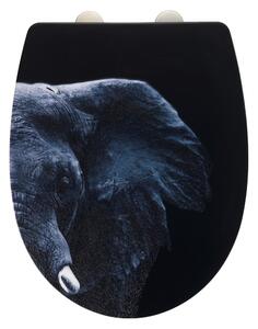 Sedile della toilette in acciaio inox nero Elephant - Wenko