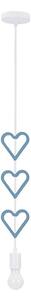 Lampadario per bambini HETS, a sospensione con cavo, 1xE27/20W/230V, blu/bianco
