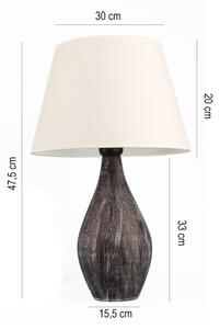 Lampada da tavolo RAMZES 1xE27/40W/230V bianca/marrone