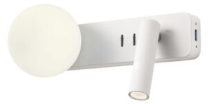 Redo 01-2991 - Lampada da parete LED OASIS LED/3W/230V+1xG9/10W USB CRI 90 bianca