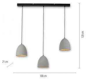 Paul Neuhaus 2233-22 - Lampadario su corda ETON 3xE27/40W/230V