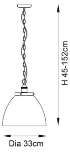 Endon 106896 - Lampadario a catena HANSEN 1xE27/10W/230V cromo opaco