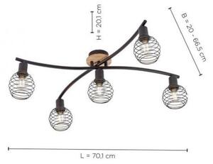 Leuchten Direkt 15925-79 - Lampadario a plafone EUGEN 5xE14/40W/230V