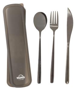 Posate in acciaio inox nero 3 pezzi Mimo - Premier Housewares