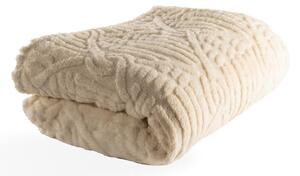 Coperta bianca/beige in micropile 150x200 cm Rena – Tiseco Home Studio