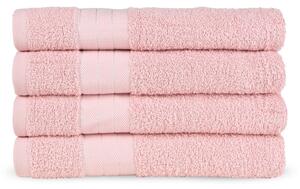 Set di 4 asciugamani in spugna di cotone rosa 50x100 cm - Good Morning