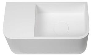 Lavabo da appoggio in pietra Kronenbach, 38 x 19 cm, posizionato a destra, senza foro per il rubinetto