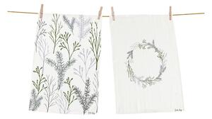 Set di 2 asciugamani in cotone 50x70 cm Christmas Twigs - Butter Kings