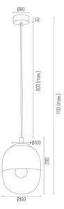 Argon 4675 - Lampadario su filo BALTIMORE 1xE27/15W/230V oro
