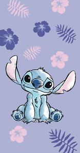 Asciugamano per bambini in cotone viola 70x140 cm Lilo and Stitch - Jerry Fabrics