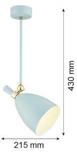 Argon 4685 - Lampadario su palo CHARLOTTE 1xE27/15W/230V blu/oro