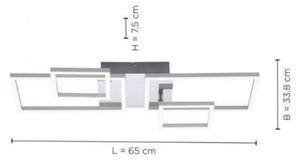 Leuchten Direkt 14030-55 - Lampadario LED da superficie IVEN 2xLED/12W/230V + 2xLED/5,5W