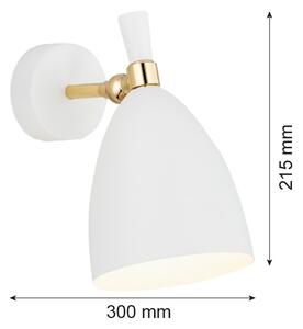 Argon 4699 - Applique CHARLOTTE 1xE27/15W/230V bianco/oro