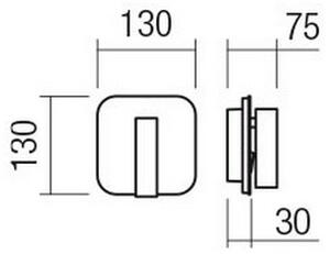 Redo 01-2977 - Applique LED QUDA LED/6W/230V + LED/3W CRI 90 oro