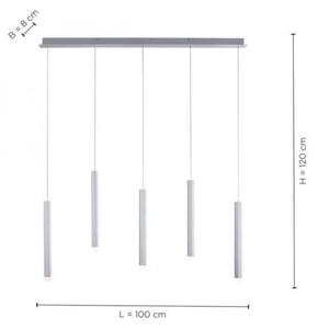 Leuchten Direkt 15205-95 - Lampadario LED su filo BRUNO 5xLED/4,8W/230V